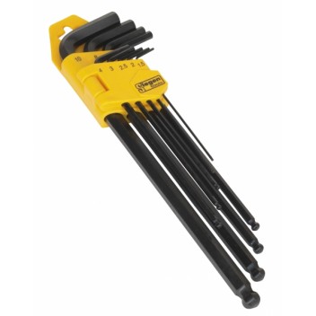 Image for BALL-END HEX KEY SET 9PC EXTRA-LONG METR