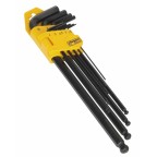 Image for BALL-END HEX KEY SET 9PC EXTRA-LONG METR